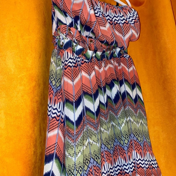 Aztec Forever 21 | High low strapless maxi dress with cutouts - Picture 4 of 4